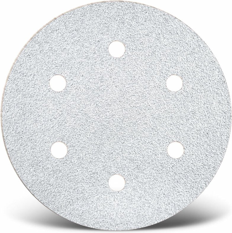MENZER White Klett-Schleifscheiben, 225 mm, 6-Loch, f. Trockenbauschleifer, Normalkorund (25 Stk.) K320