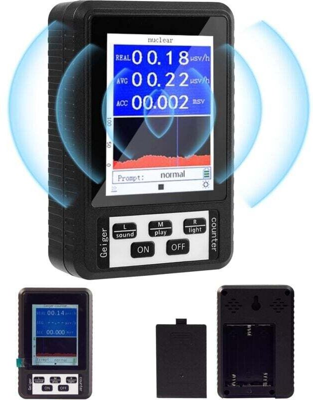 Geigerzähler, Strahlungsmessgerät, Beta- und Gamma-Dosimeter, professioneller Strahlungsdetektor mit LCD-Bildschirm, sch...