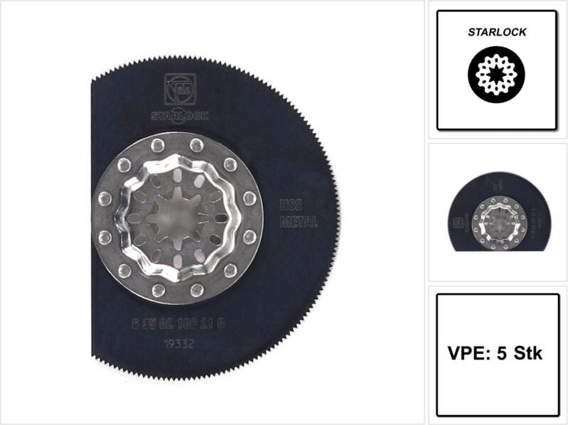 HSS-Sägeblatt segmentiert sl Durchmesser 85 5 Stk - Fein