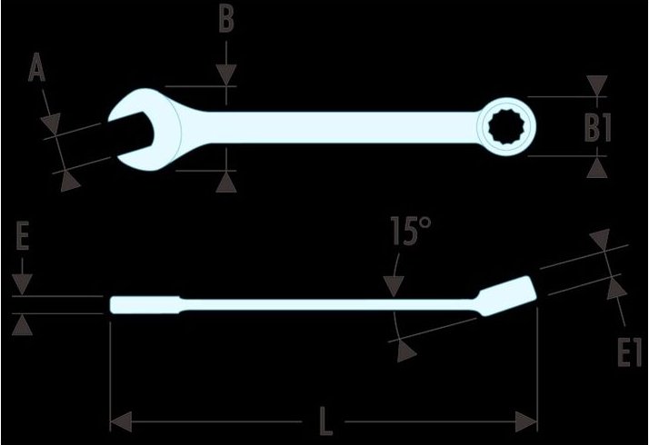 Facom 39.11 Ring-Maulschluessel ''39'' kurz 11 mm
