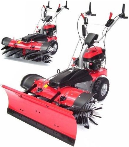 Benzin Kehrmaschine 1000 Motorbesen mit Schneeschild 55743/44