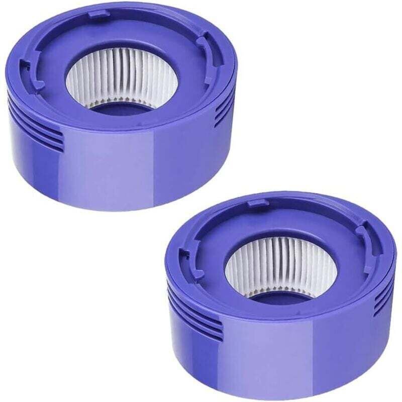 2x HEPA-Ersatzfilter für Staubsaugermotoren, kompatibel mit Dyson V7, V8, Lila & Weiß