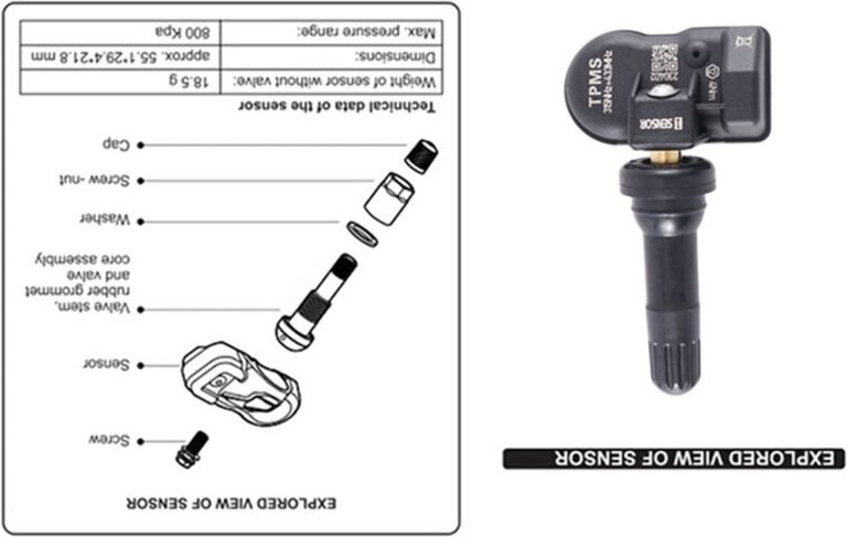 6-teiliger programmierbarer MX-Sensor 315 MHz + 433 MHz 2-in-1 TPMS-Reifendruckmonitor für Werkzeug TS408 TS508 ITS600