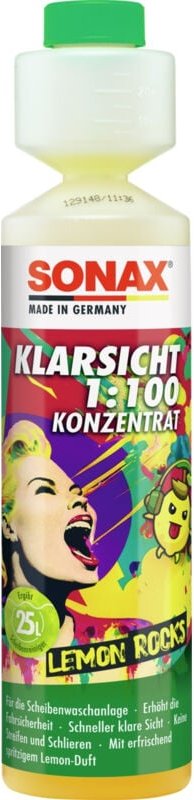 SONAX Klarsicht Konzentrat, 1:100, Lemon Rocks, 250 ml
