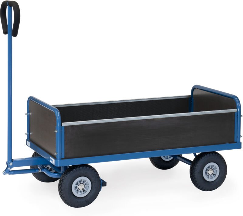 Fetra Handwagen mit 4 Wänden, 1200x650 mm Ladefläche, 500kg Tragkraft