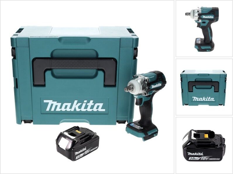 Dtw 300 F1J Akku Schlagschrauber 18 v 330 Nm 1/2' Brushless + 1x Akku 3,0 Ah + Makpac - ohne Ladegerät - Makita