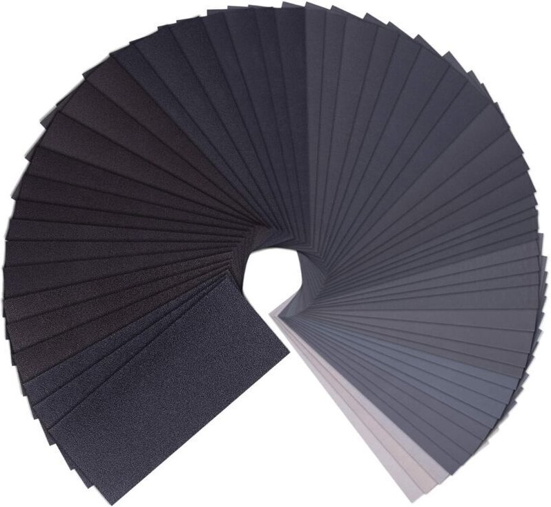 Packung mit 36 Schleifpapierblättern, 23 x 9,3 cm, Nass-/Trockenschleifpapier, Körnung 320/400/600/800/1000/1200/1500/20...