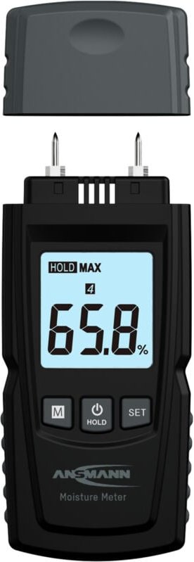 Feuchtigkeitsmessgerät für Holz & Baustoffe, mit großem LCD-Display - Ansmann