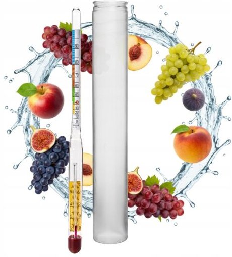 Alkoholmesser Mit Thermometer 0-95% Professioneller Wodka-Anzeiger Aerometer