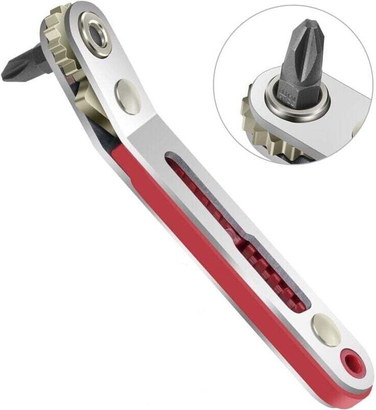 Mini-Ratschenschlüssel, Schlitzschraubendreher, Kreuzschlitzschraubendreher, Zweiwege-Ratsche, Schlitzschraubendreher