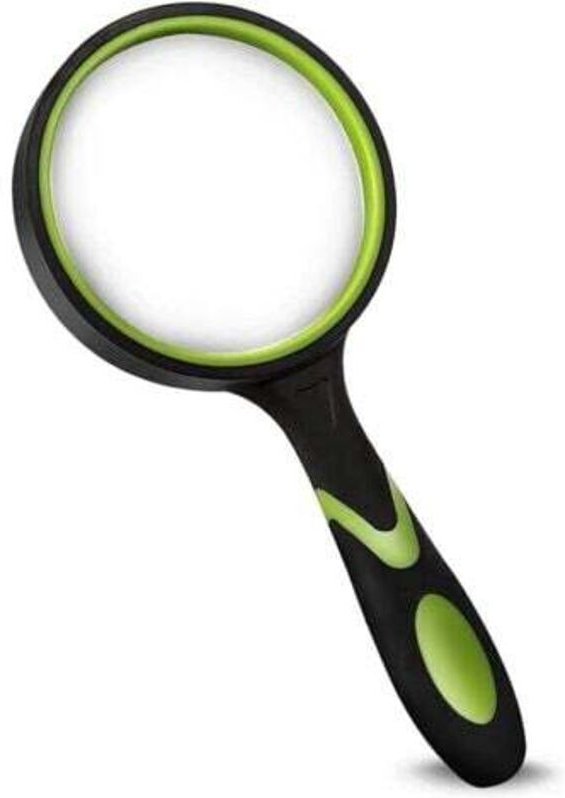 Tragbare Leselupe mit 10-facher Vergrößerung für Senioren und Kinder mit rutschfestem Gummigriff zum Lesen und für die F...