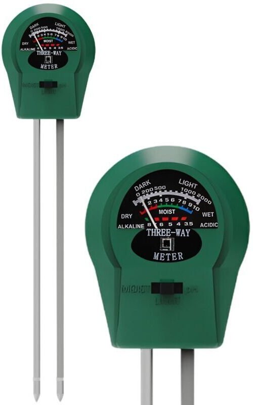 Pflanzenfeuchtigkeitsmesser, 3-in-1-Hygrometer/Nährstoffmessgerät/pH-Meter mit Feuchtigkeitssensor für Pflanzen, Garten,...