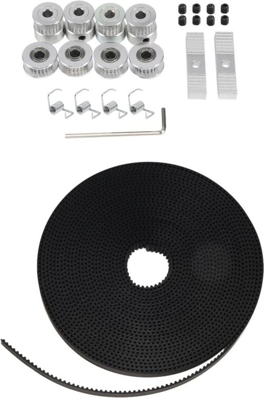 5Mx6Mm Zahn Riemen+4 StüCke 20 5Mm Innen Durchmesser Riemen Scheibe+4 Spann Torsion+2 Rad Halterung und Sechskantschlüss...
