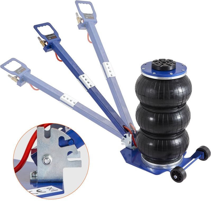 Mophorn - vevor Pneumatischer Wagenheber Air Jack 3 t, Blau Dreifachbeutel Luftheber 140-450 mm Hubhöhe Sack Luftwagenhe...