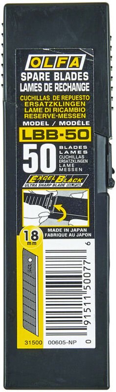 Olfa Schwarze Klingen (Etui mit 50 Klingen) - Romus