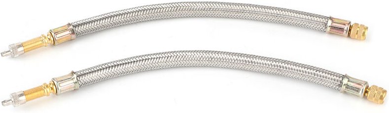 Universeller 2-teiliger Edelstahl-Ventilschaftverlängerungsadapter für Lkw, Bullen oder Pkw mit 250-mm-Radkappen.