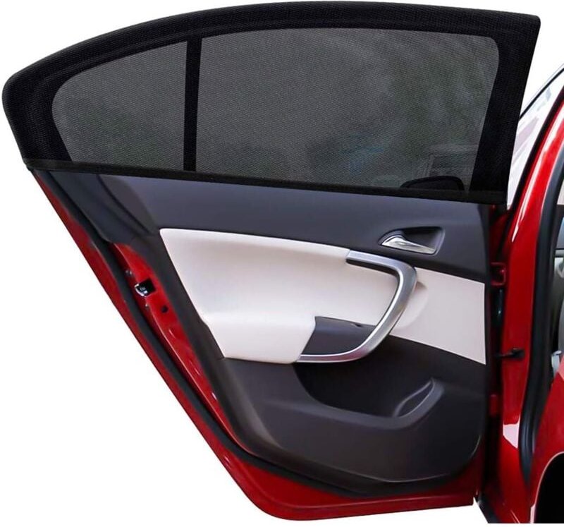 Pare Soleil Voiture Bébé, 2 Pcs Chaussette Voiture Soleil pour Enfants et Animaux, Protection UV Maximale, Compatible av...