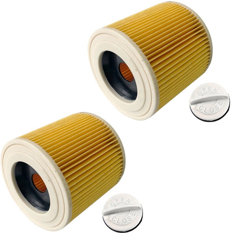 2x Trade-shop Patronen-Filter inkl. Verschlussschraube für Kärcher a 2504 a 2524 pt a 2534 pt a 2554 Me a 2574 Me a 2574...
