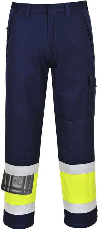 Hochsichthose Modaflame Farbe: Gelb/navy Tal Größe L - Portwest