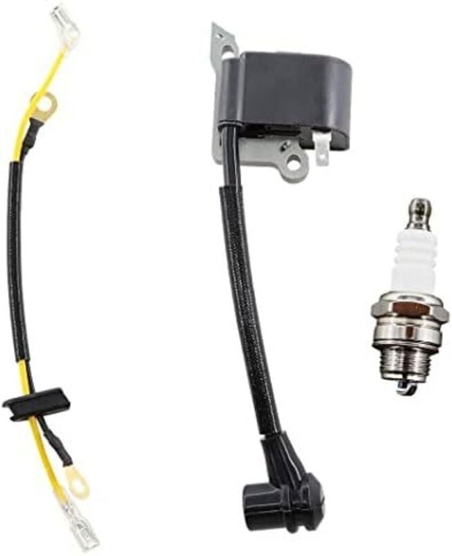 Zündspule mit Zündkerze für Husqvarna 136 137 137E 141 142 142E 235 240 23 26 36 41 Ersetzt 545199901