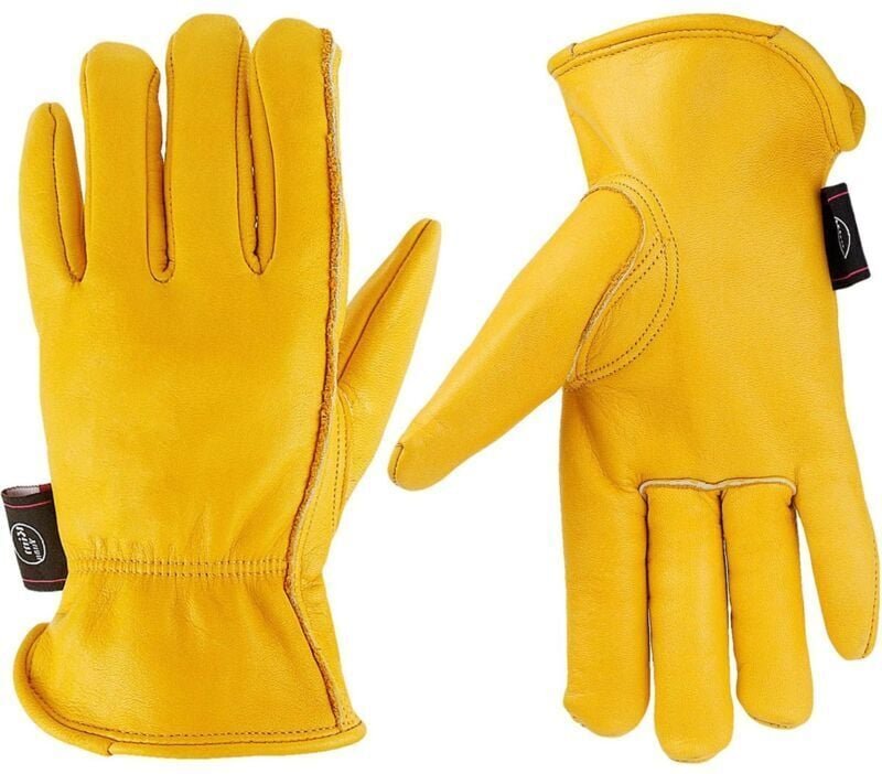 Dolaso - Arbeitshandschuhe aus Leder für Gartenarbeit/Schneiden/Bau/Landwirtschaft/Motorrad, Herren und Damen, mit elast...