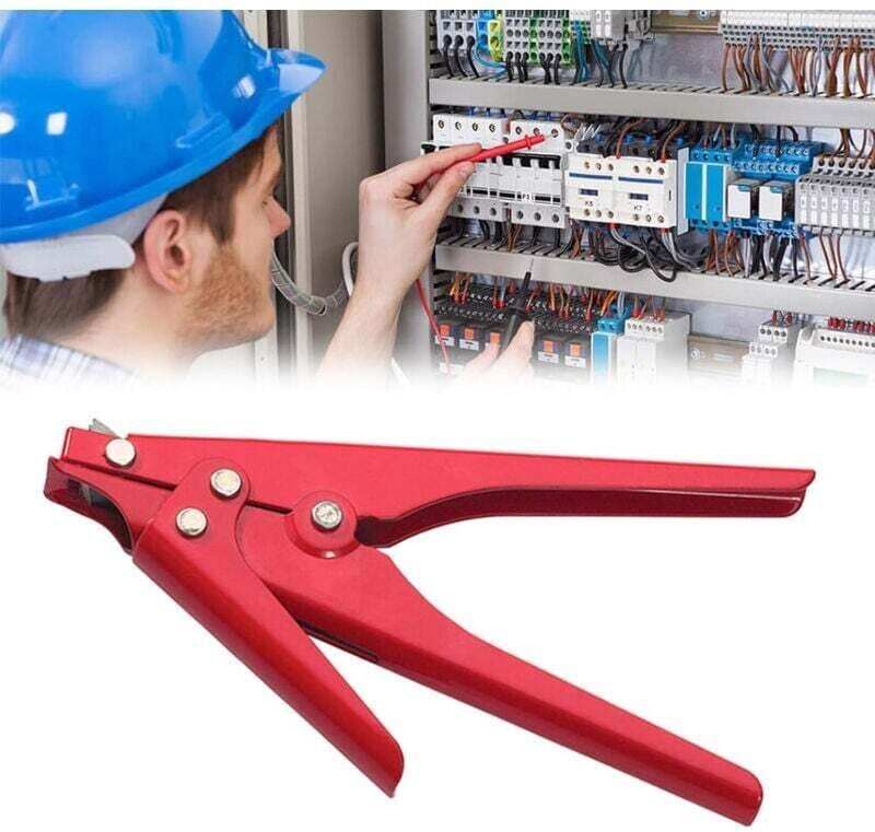 Spannwerkzeug für Nylonkabelbinder, Kabelbinder-Klemmschneider zum Festziehen und Schneiden von Kabelbindern,