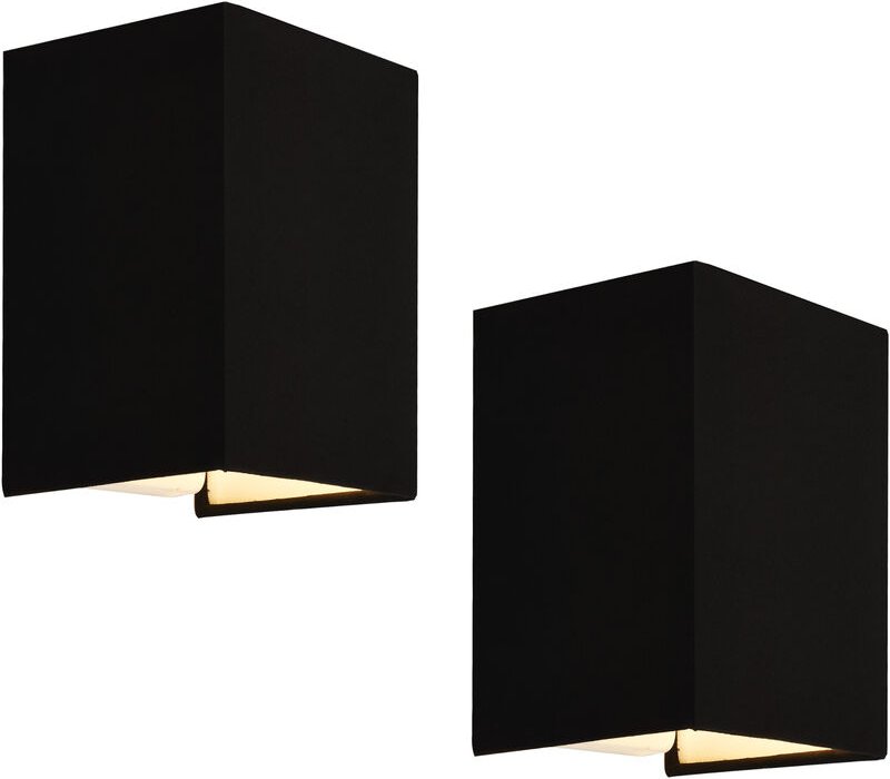 Wandleuchte Schwerin 2er Set Schwarz [ Lux.pro