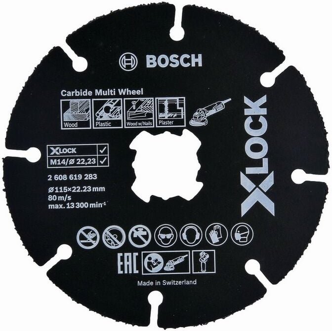 Bosch - x-lock Trennscheibe Carbide Multi Wheel 115 mm für Winkelschleifer