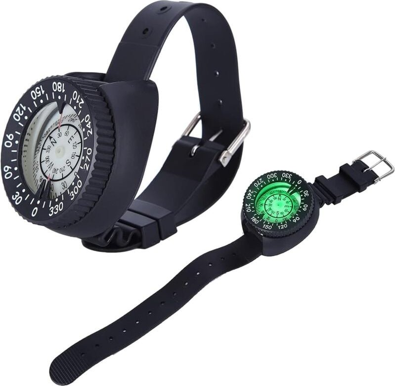 Tauchkompass, Handgelenk-Kompass, Scuba Handgelenkkompass wasserdicht 50 m, leuchtet im Dunkeln Outdoor-Kompass zum Wand...