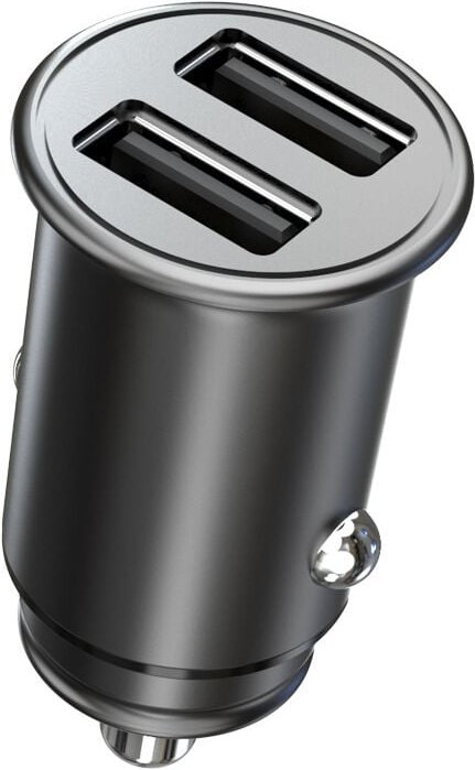 USB-Ladegerät für Zigarettenanzünder, ultrakompaktes USB-Autoladegerät mit 24 W/4,8 a, Schnelllade-Autoladegerät aus Alu...