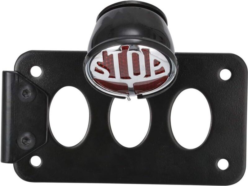 Schwarze Motorrad-Rücklichtlinse, Bremslicht, Fahrlicht, Kennzeichenbeleuchtung mit Halterung, passend für Honda, Yamaha...