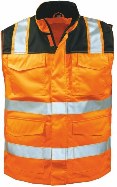 MIRKO Warnschutz-Weste Orange/Schwarz Größe 5-XXXL(66/68)