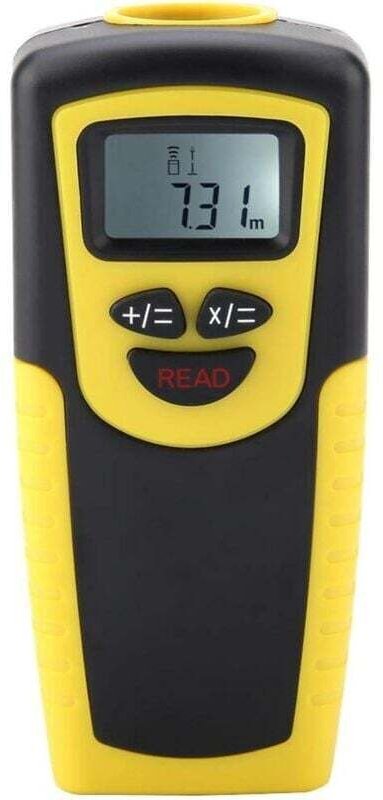 Digitales Ultraschall-Laser-Entfernungsmessgerät 50 cm – 18 m, Laserbanddetektoren für Distanz-, Flächen- und Volumenmes...