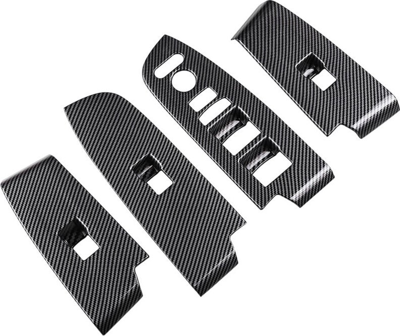 Tlily - Carbon Fiber Fenster Glas Lift-Taste Trim Schalter Abdeckung Tür Armlehne Panel Aufkleber für-V Vezel 2021 2022 ...