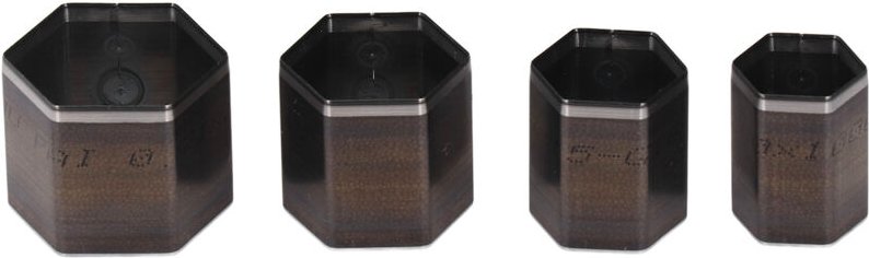 Set mit 4 sechseckigen Stanzwerkzeugen für die Lederverarbeitung, Lochstanze, Endstanze, Lederschneidwerkzeug-Set, Kante...