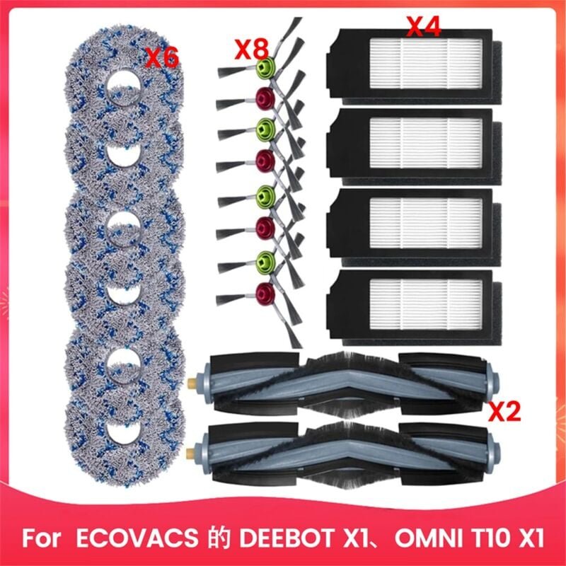 Hauptseitenbürsten-Filterpads passend für Staubsauger-Ersatzreinigungssets