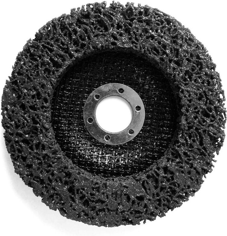 5er Set Grobreinigungsscheiben csd, ø 125 mm cbs für Winkelschleifer, mit Bändern, geflochtenes Nylon, schwarz