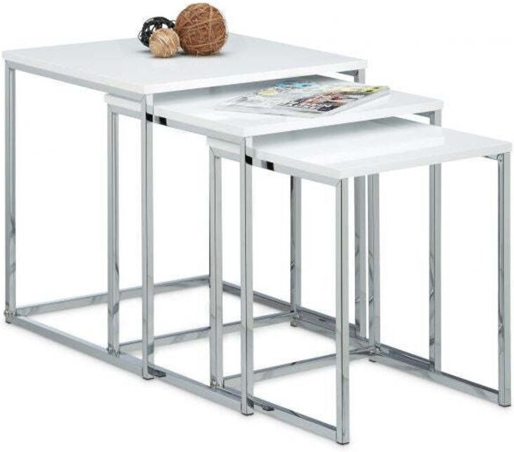 Northix - Beistelltisch im 3er set mit metallbeinen 88308