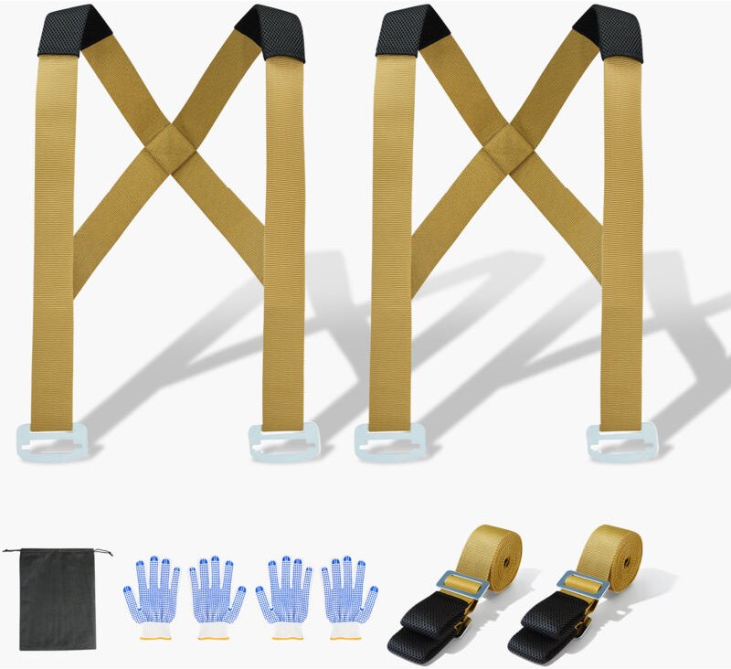 Mophorn Umzugsgurte für bis zu 454 kg, 2-Personen-Tragesystem mit verstellbaren Schultergurten, ideal für Möbel, Geräte ...