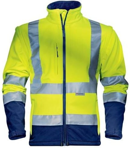 Uvex 9809613 Softshelljacke protection flash gelb, warngelb, navy XXL