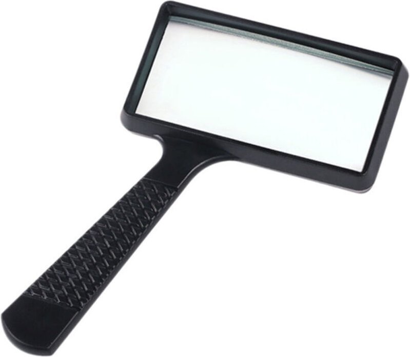 10-fache Handlupe, 10050 mm rechteckige Lupe, kratzfeste Glaslinse zum Lesen, für Hobbys, Reparaturen und Beobachtungen