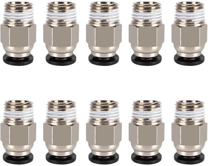 KZQ - Connettore PC4-M10, raccordo pneumatico PC4-M10, raccordo pneumatico per tubo in ptfe, raccordo pneumatico dritto ...