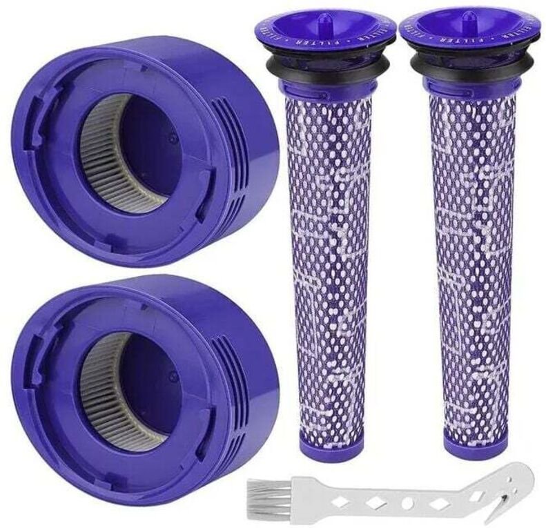 Filter für Dyson V8/V7, waschbare Ersatzfilter für Dyson- und Tierhaarstaubsauger, mit 2 HEPA-Nachfiltern, 2 Vorfiltern ...