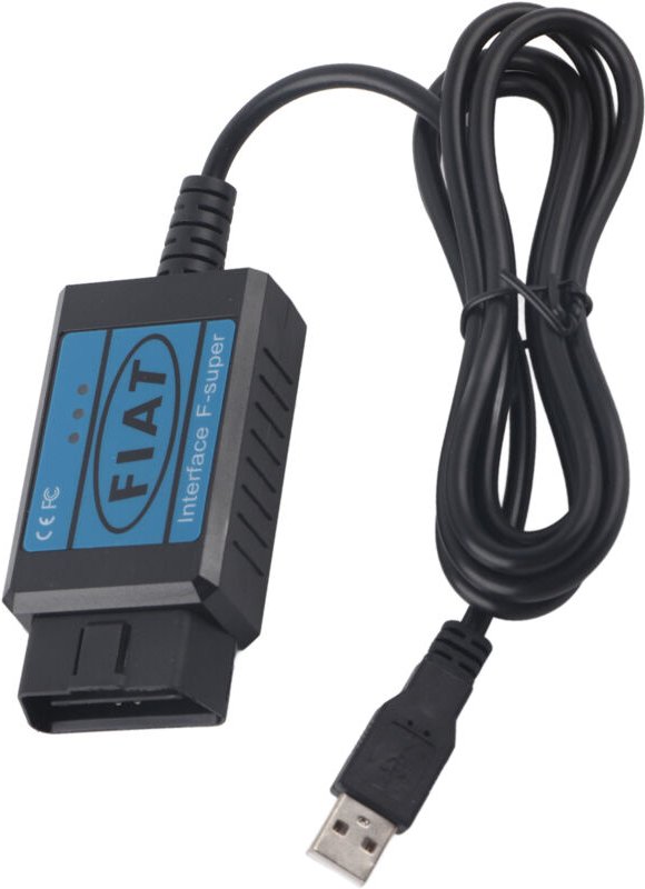 OBD II EOBD USB-Diagnosegerät/Scanner/Lesegerät geeignet für Fiat Panda/Punto/Doble/Lancia