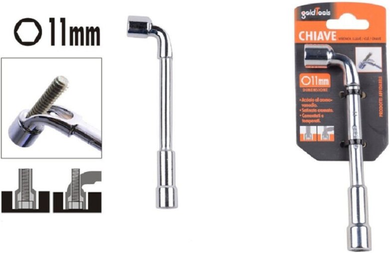 Trade Shop Traesio - Trade Shop - schlüssel, typ l, 11-MM-SECHSKANTMUND, chrom-vanadium-stahl 91619-HARDWARE -