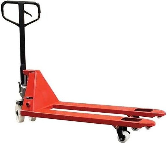 Handhubwagen mit Polyamidrädern und -rollen – Gabeln 1150 x 540 mm – Tragfähigkeit 2,5 Tonnen – Gummi an Deichsel - AC25...