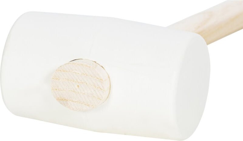 Gummihammer weiß, mit flachen Bahnen, Eschenstiel es 115 x 65 weiß - Picard