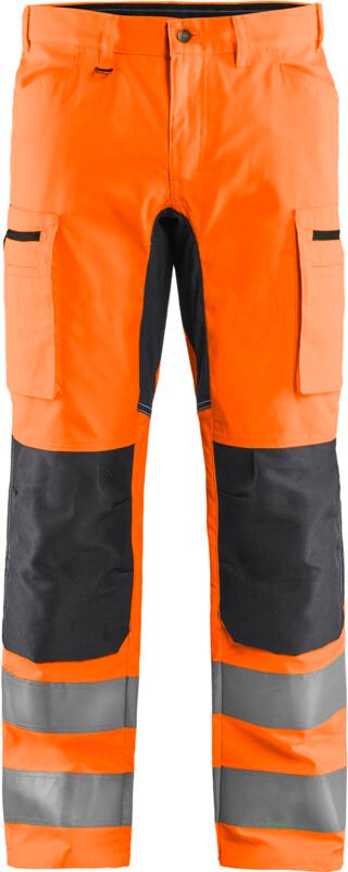 Hochsichtbarer Stretch-Arbeitshose Artisan 1585 – Neonorange/Grau Anthrazit XS – FR(38) – SE(C44) – Normen