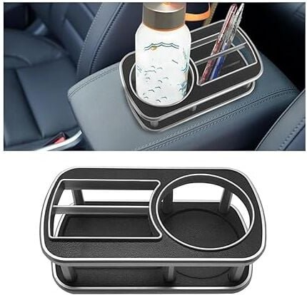 Lntyq - Multifunktionaler Getränkehalter fürs Auto, Handy- und Getränkeflaschenhalter fürs Auto, ABS-Aufbewahrungsorgani...
