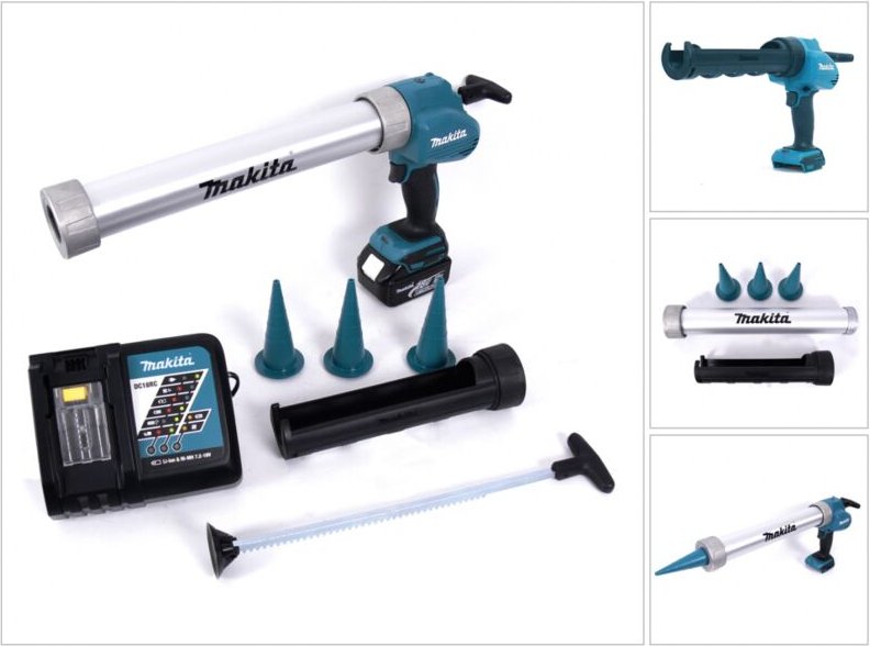 Makita DCG 180 RF1X Akku Kartuschenpistole 18 V 300 / 600 ml + 1x Akku 3,0 Ah + Ladegerät